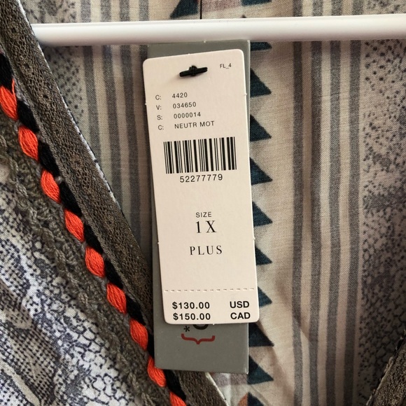 Anthropologie {*Conditions Apply} Luca Tasseled Tunic Snakeskin Leopard Top - Picture 6 of 9